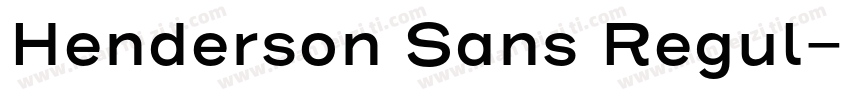 Henderson Sans Regul字体转换